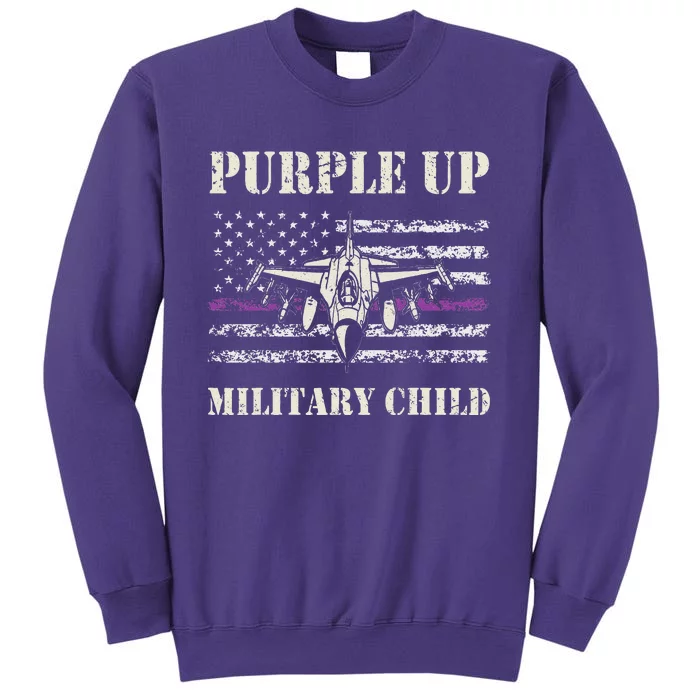 I Purple Up Month Of Military Child Air Forc.E Us Flag Sweatshirt