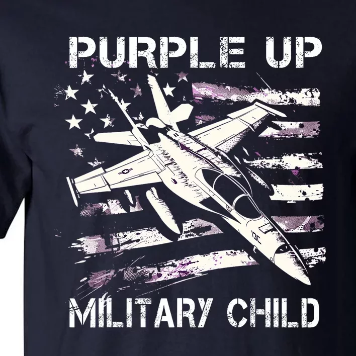 I Purple Up Month Of Military Child Flag Tall T-Shirt