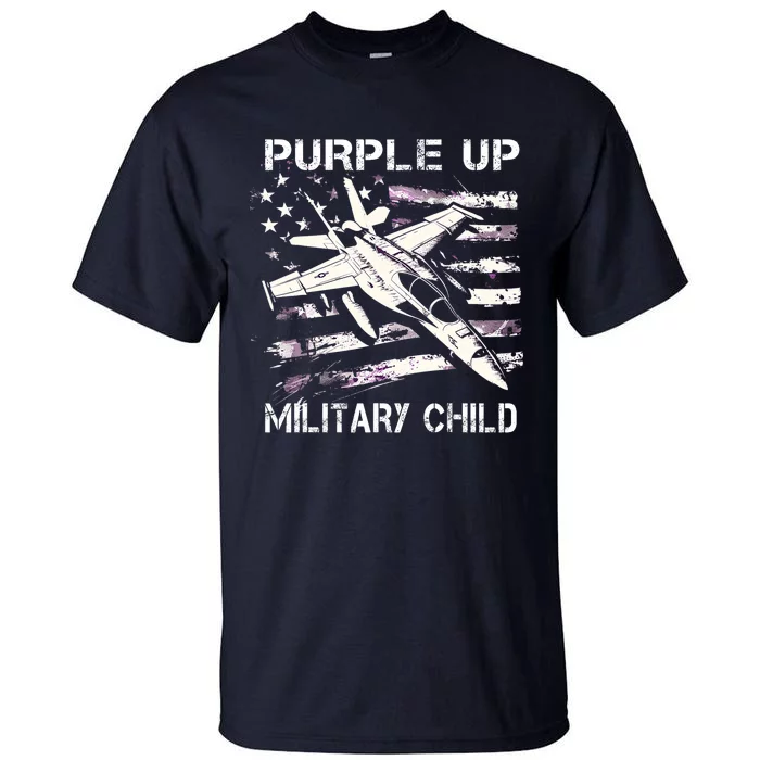 I Purple Up Month Of Military Child Flag Tall T-Shirt