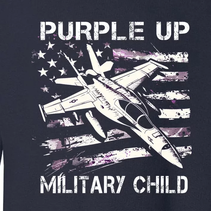 I Purple Up Month Of Military Child Flag Toddler Sweatshirt