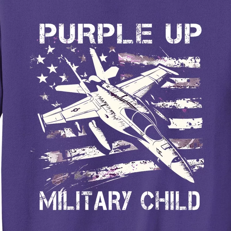 I Purple Up Month Of Military Child Flag Sweatshirt