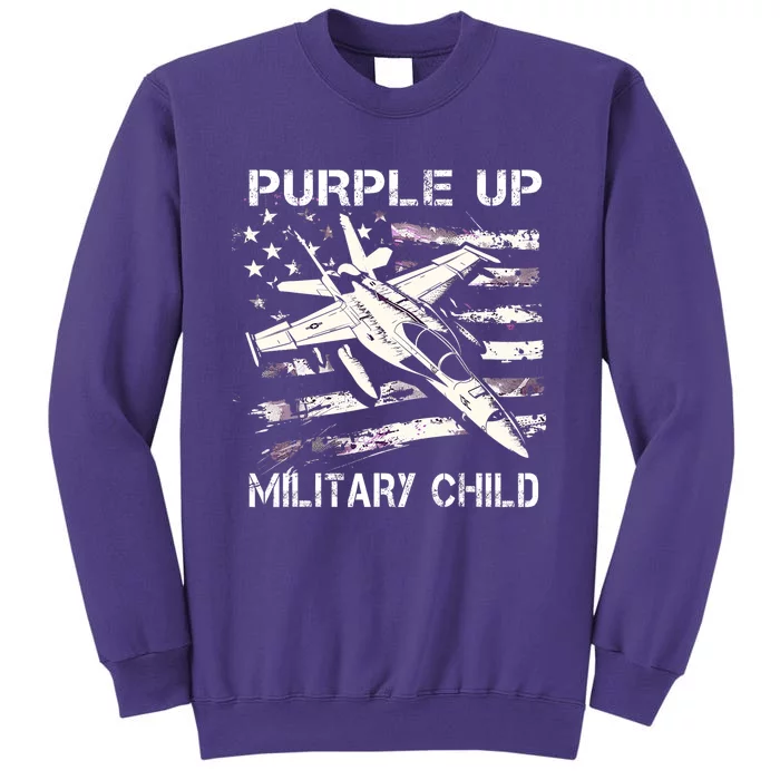 I Purple Up Month Of Military Child Flag Sweatshirt