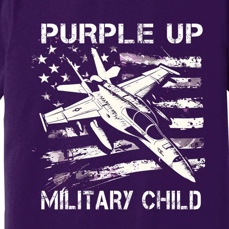 I Purple Up Month Of Military Child Flag Premium T-Shirt