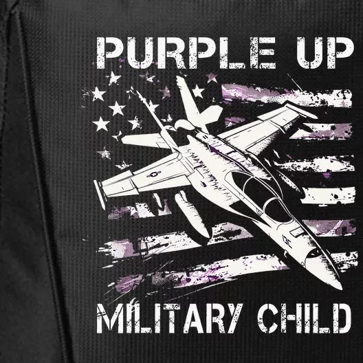 I Purple Up Month Of Military Child City Backpack