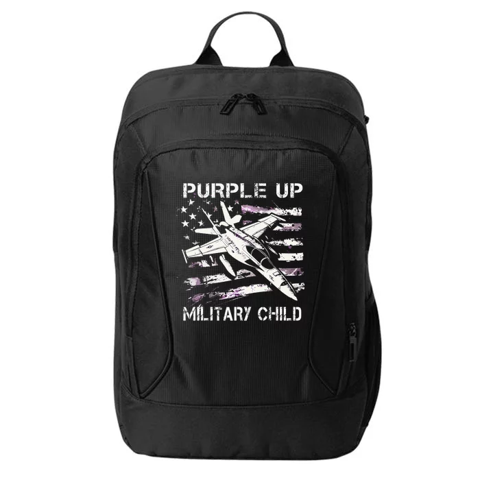 I Purple Up Month Of Military Child City Backpack