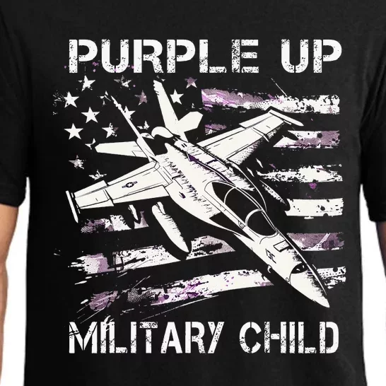 I Purple Up Month Of Military Child Pajama Set