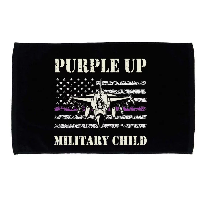 I Purple Up Month of Military Child Air Force US Flag Microfiber Hand Towel