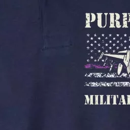 I Purple Up Month of Military Child Air Force US Flag Softstyle Adult Sport Polo