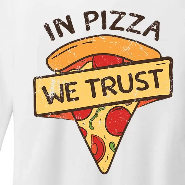 In Pizza We Trust Pizza Lover Womens CVC Long Sleeve Shirt