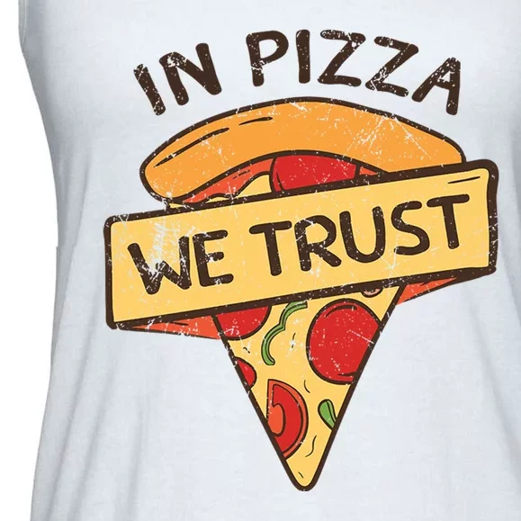 In Pizza We Trust Pizza Lover Ladies Essential Flowy Tank