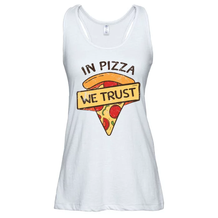 In Pizza We Trust Pizza Lover Ladies Essential Flowy Tank