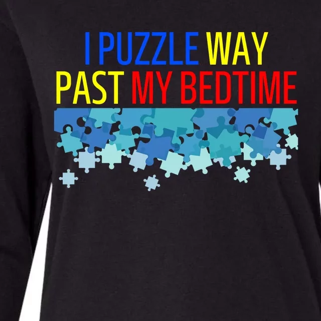 I Puzzle Way Past My Bedtime Womens Cotton Relaxed Long Sleeve T-Shirt