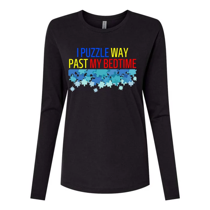 I Puzzle Way Past My Bedtime Womens Cotton Relaxed Long Sleeve T-Shirt