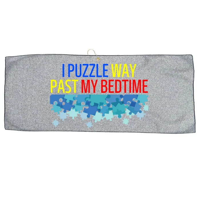 I Puzzle Way Past My Bedtime Large Microfiber Waffle Golf Towel