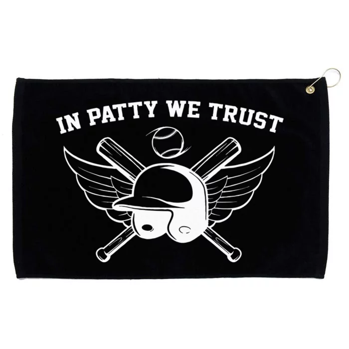 In Patty We Trust Funny Softball Coach Team Grommeted Golf Towel