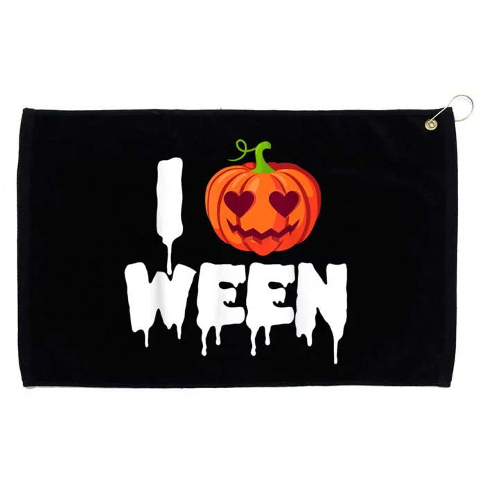 I Pumpkin Ween Funny Halloween Joke Quote Grommeted Golf Towel