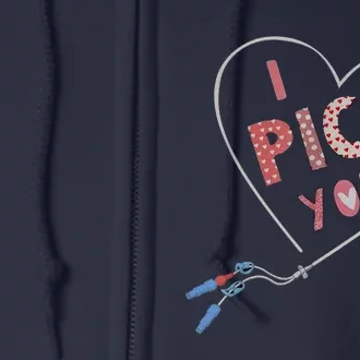 I Picc You Cute Heart Funny ICU ER Nurse Valentines Day Full Zip Hoodie