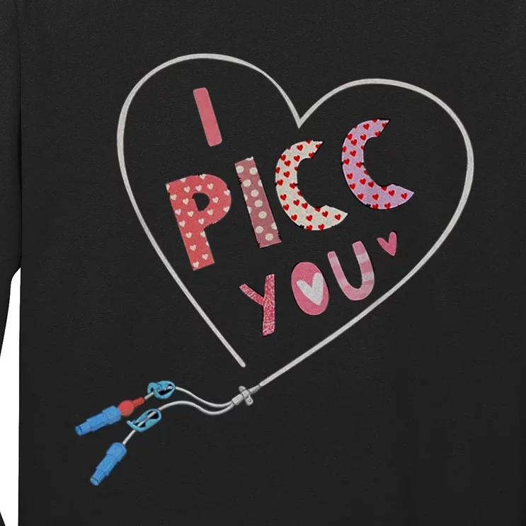 I Picc You Cute Heart Funny ICU ER Nurse Valentines Day Long Sleeve Shirt