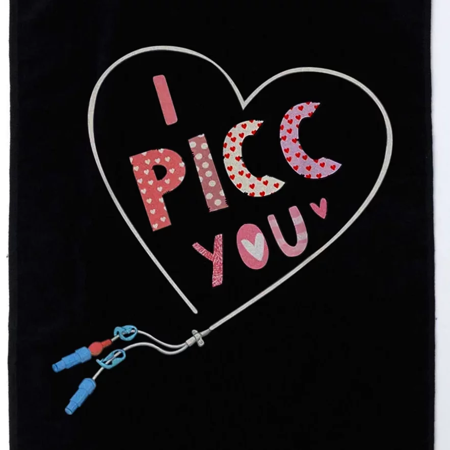 I Picc You Cute Heart Funny ICU ER Nurse Valentines Day Platinum Collection Golf Towel