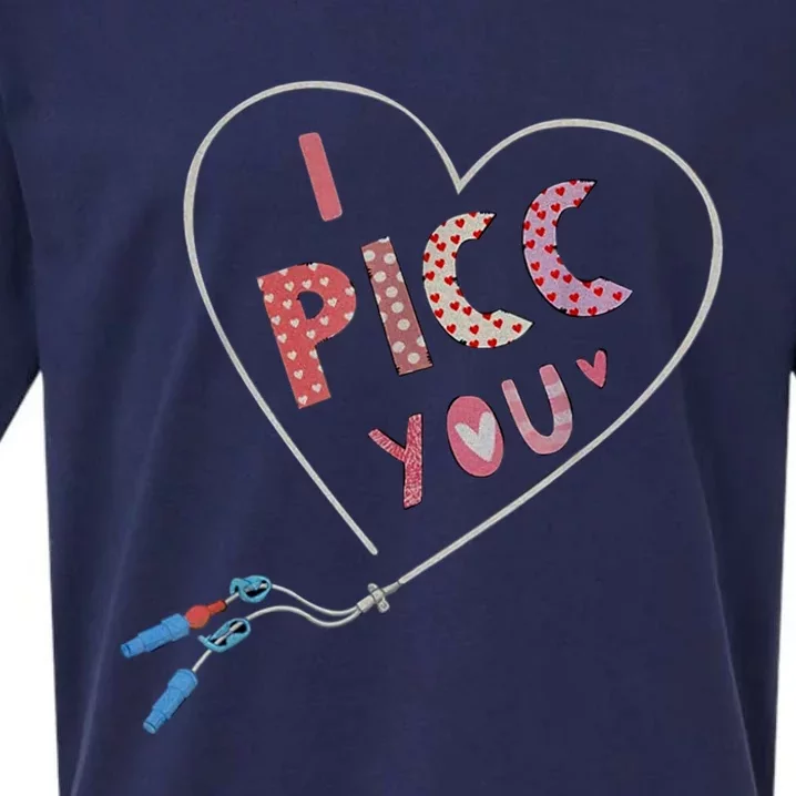 I Picc You Cute Heart Funny ICU ER Nurse Valentines Day Sueded Cloud Jersey T-Shirt