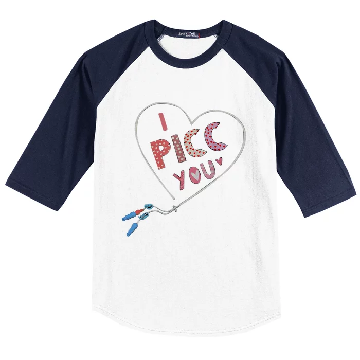 I Picc You Cute Heart Funny Icu Er Nurse Valentines Day Gift Baseball Sleeve Shirt