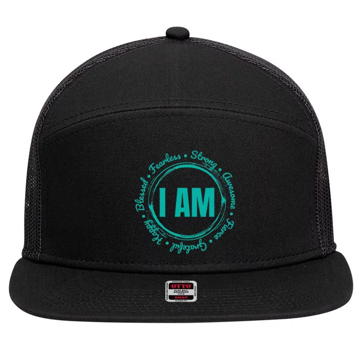 Inspirational Quote Apparel When Kindness Matters 7 Panel Mesh Trucker Snapback Hat