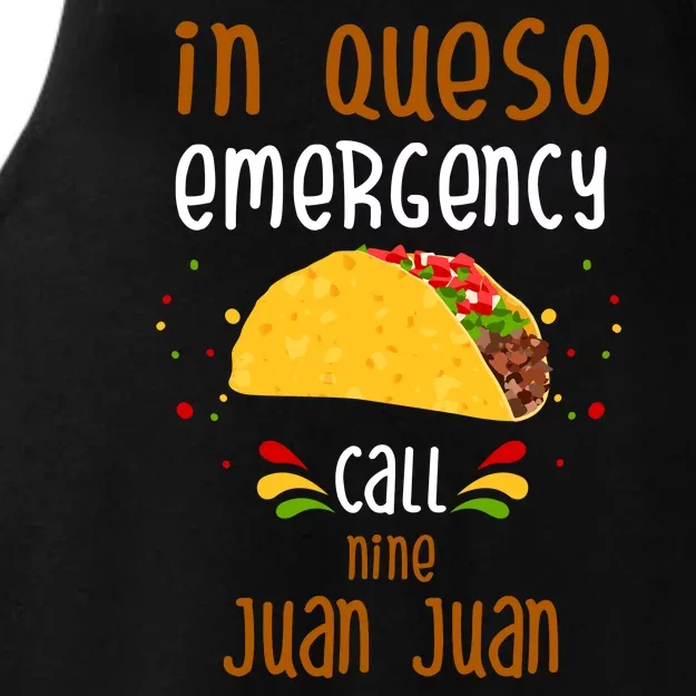 In Queso Emergency Call Nine Juan Juan Funny Mexican Ladies Tri-Blend Wicking Tank