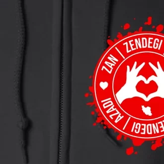 Iran Quote Free Iran | Zan Zendegi Azadi | Love Freedom Full Zip Hoodie