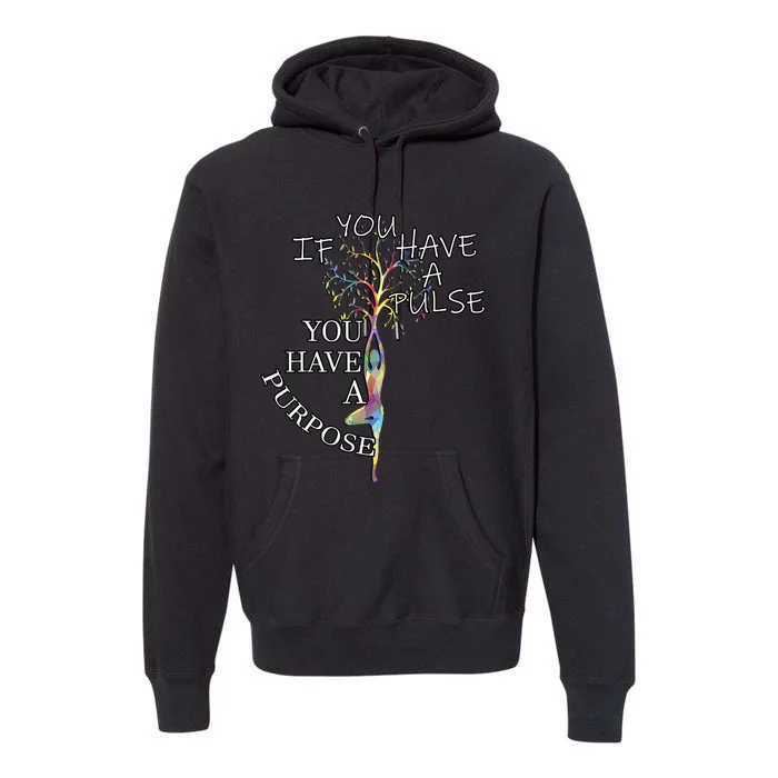 Inspirational Quotes Graphic Motivational Yoga Gift Premium Hoodie