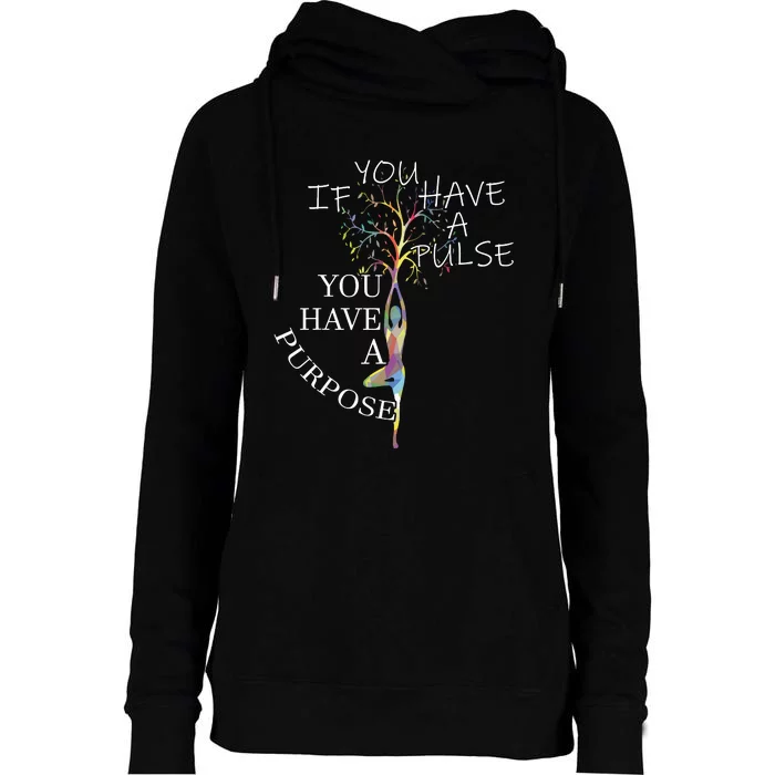 Inspirational Quotes Graphic Motivational Yoga Gift Womens Funnel Neck Pullover Hood