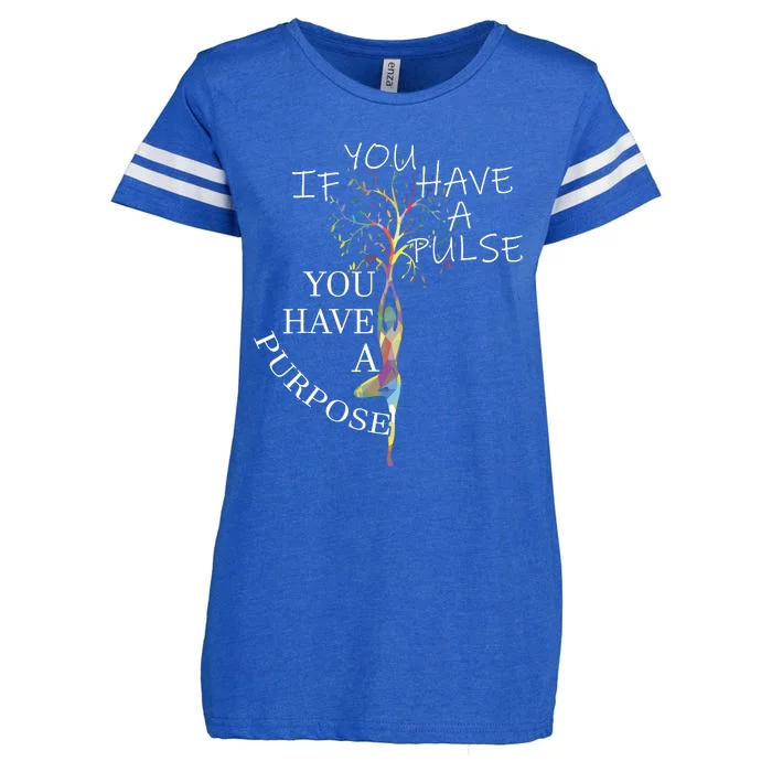 Inspirational Quotes Graphic Motivational Yoga Gift Enza Ladies Jersey Football T-Shirt