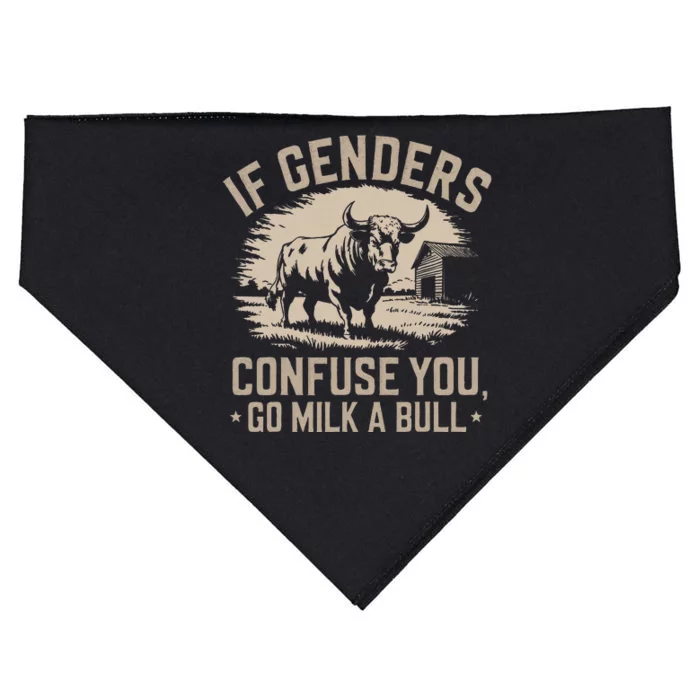 Ifunny Quote If Genders Confuse You Go Milk A Bull USA-Made Doggie Bandana