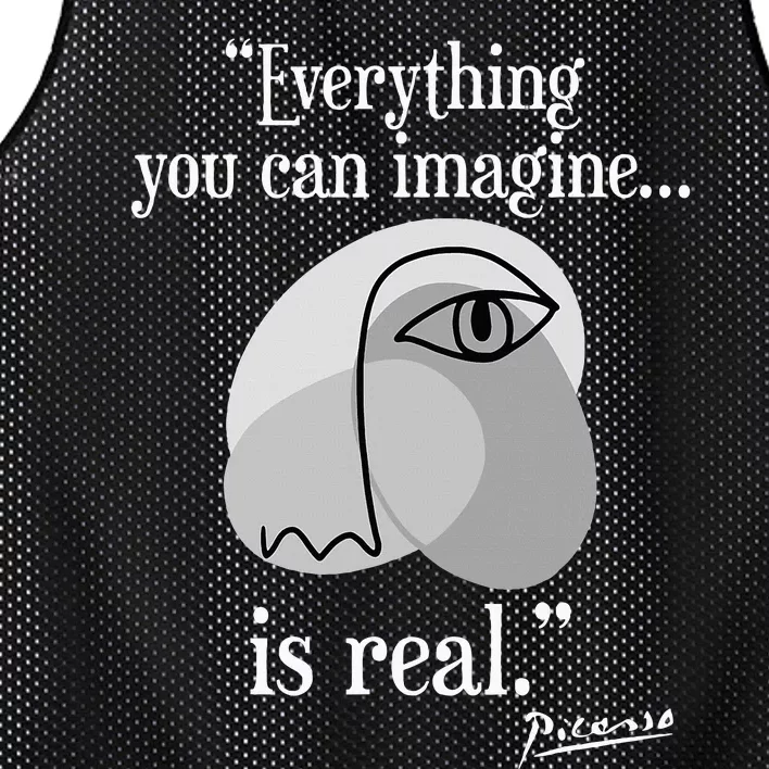 Inspirational Quote Pablo Picasso Mesh Reversible Basketball Jersey Tank