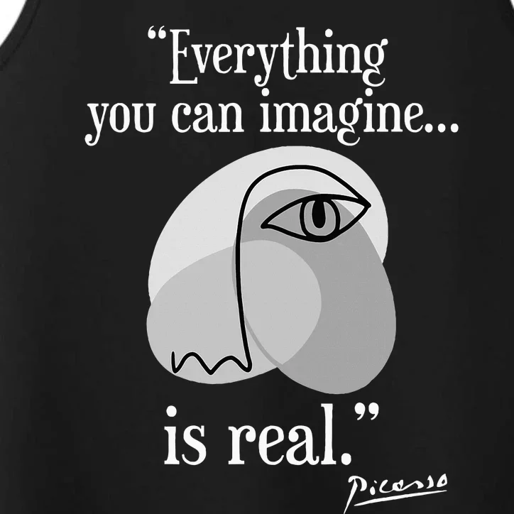 Inspirational Quote Pablo Picasso Performance Tank