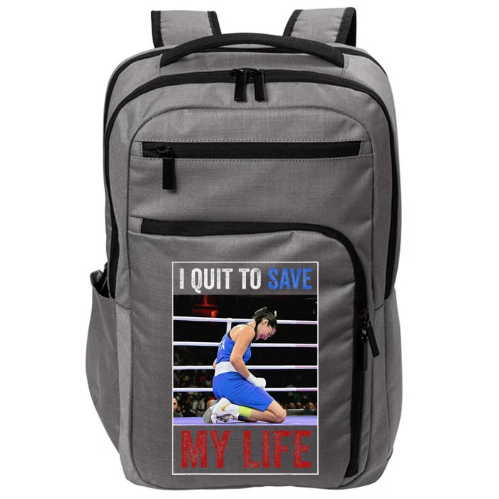 I Quit To Save My Life Carini Italian Boxer Women Boxing Impact Tech Backpack