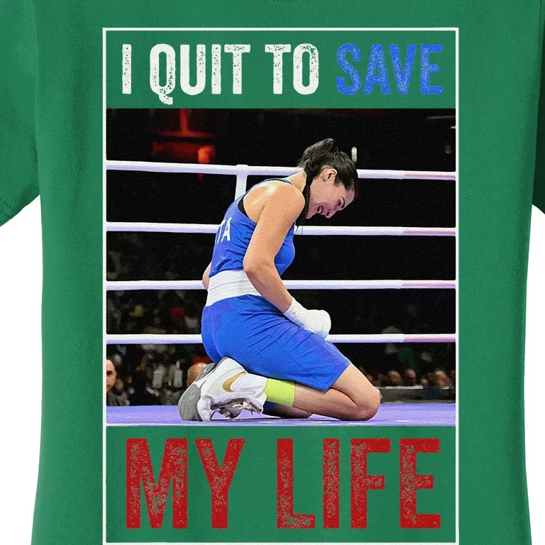 I Quit To Save My Life Carini Italian Boxer Women Boxing Women's T-Shirt