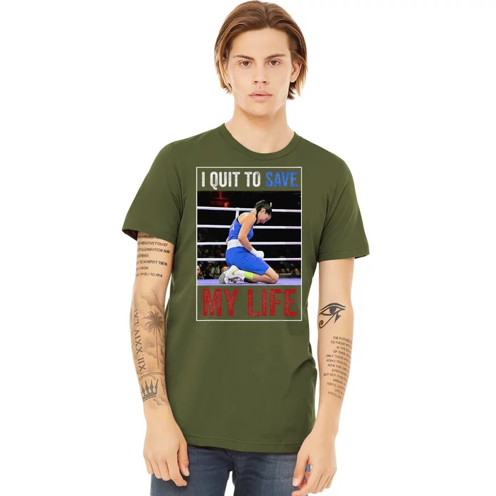 I Quit To Save My Life Carini Italian Boxer Women Boxing Premium T-Shirt