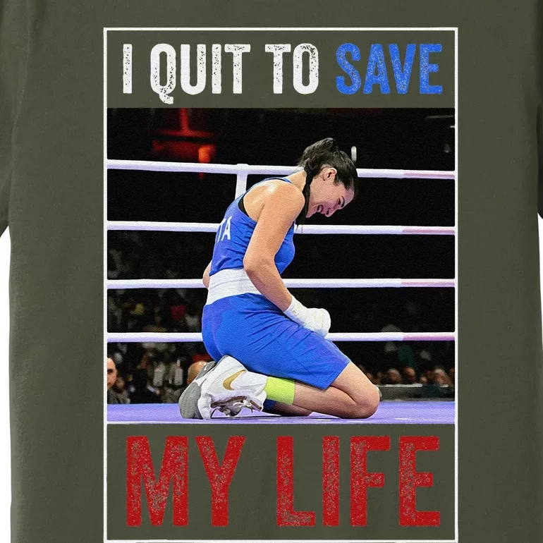 I Quit To Save My Life Carini Italian Boxer Women Boxing Premium T-Shirt