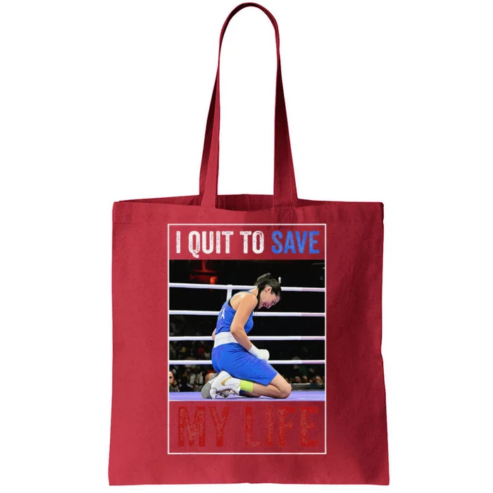 I Quit To Save My Life Carini Italian Boxer Women Boxing Tote Bag