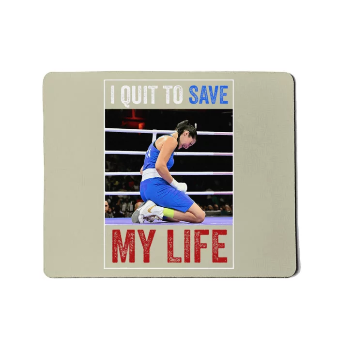 I Quit To Save My Life Carini Italian Boxer Women Boxing Mousepad