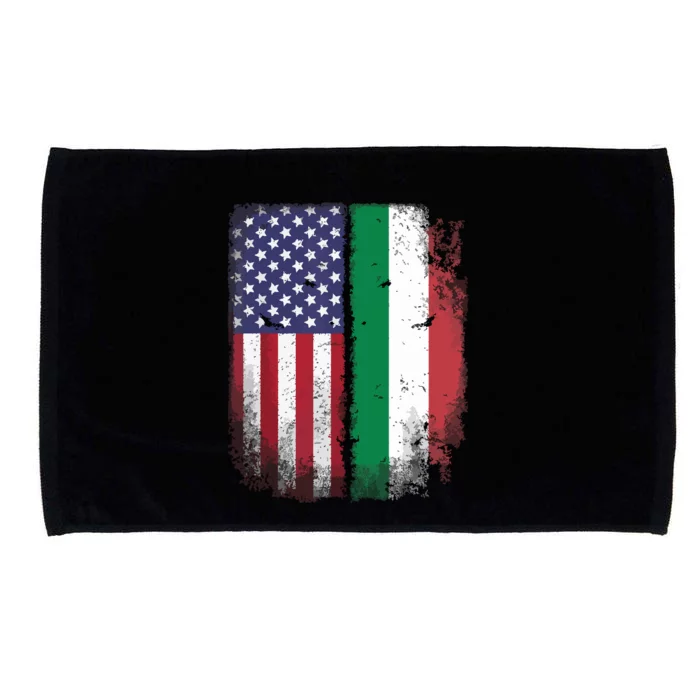 Italian Roots American Born Italia Usa Flag America Italy Microfiber Hand Towel