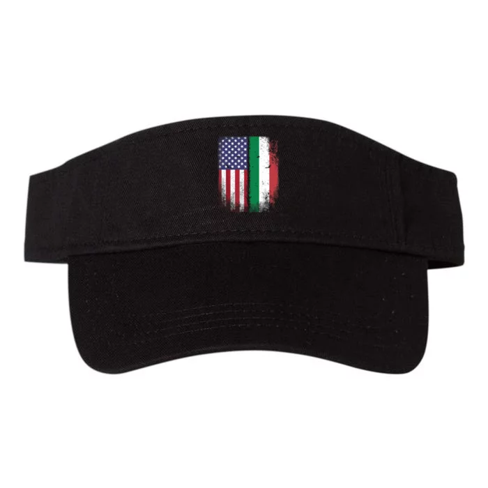 Italian Roots American Born Italia Usa Flag America Italy Valucap Bio-Washed Visor