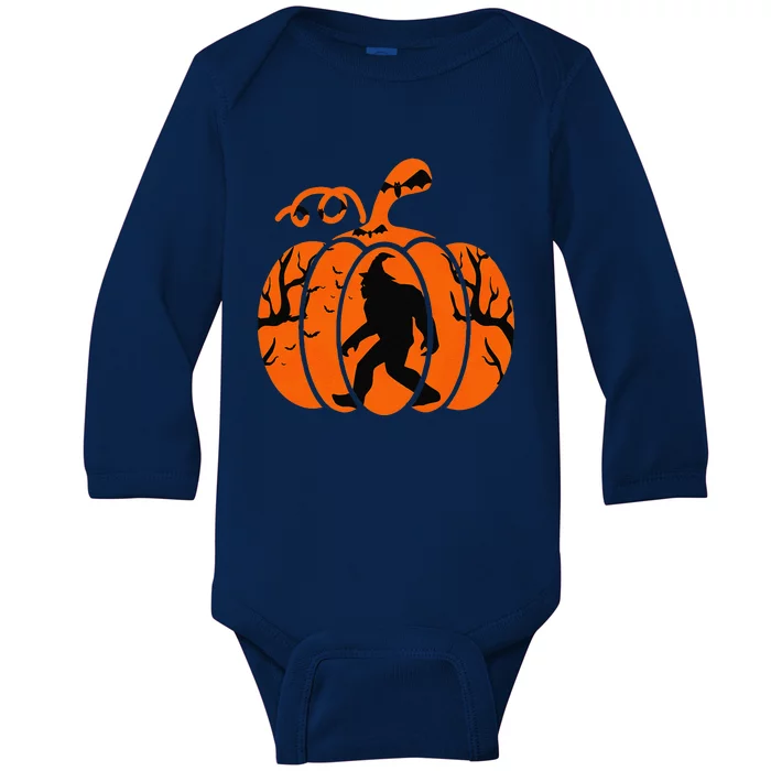 Im Really A Bigfoot Pumpkin Halloween Costumes Funny Baby Long Sleeve Bodysuit