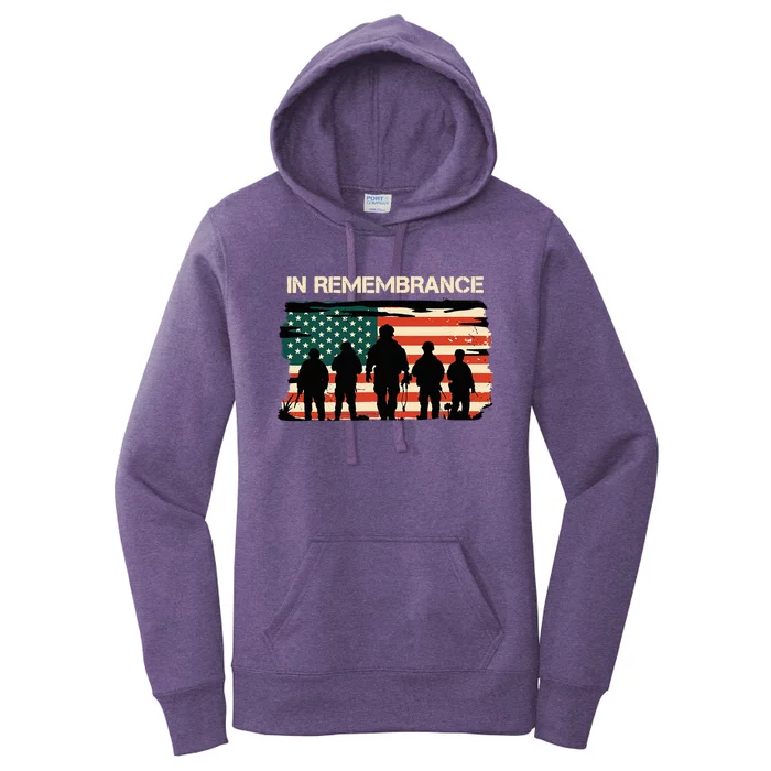 In Remembrance American Flag Usa Women's Pullover Hoodie