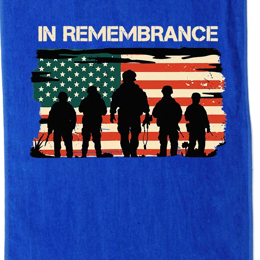 In Remembrance American Flag Usa Platinum Collection Golf Towel