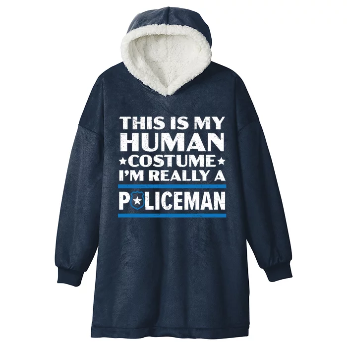 I'm Really A Policeman Police Officer Law Enforcement Great Gift Hooded Wearable Blanket