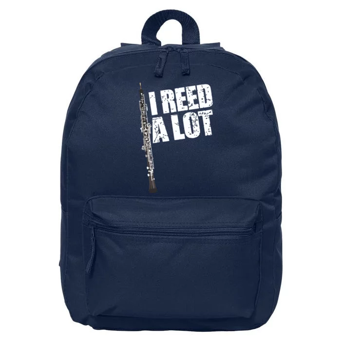 I Reed A Lot Oboe Player Funny Oboes Music Gift 16 in Basic Backpack