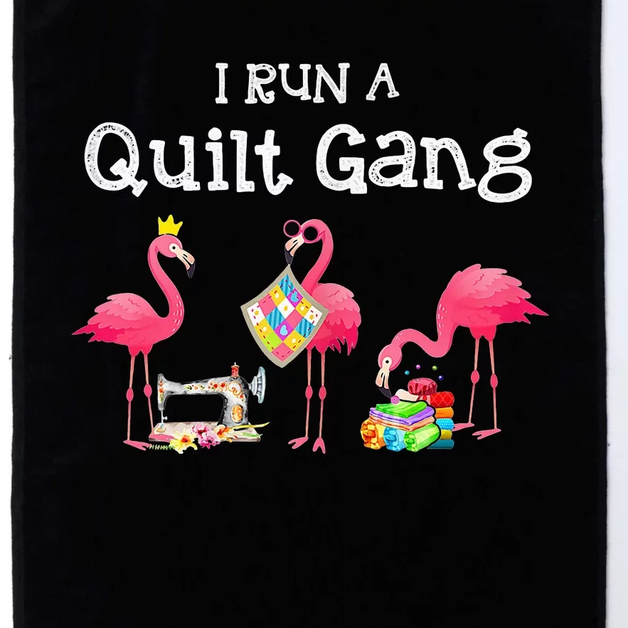 I run a quilt gang funny quilting Platinum Collection Golf Towel