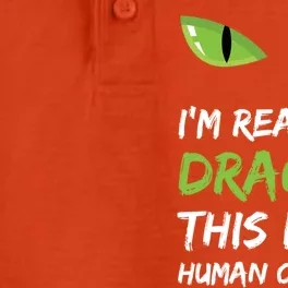 IM Really A Dragon This Is My Hu Costume Gift Cute Dry Zone Grid Performance Polo