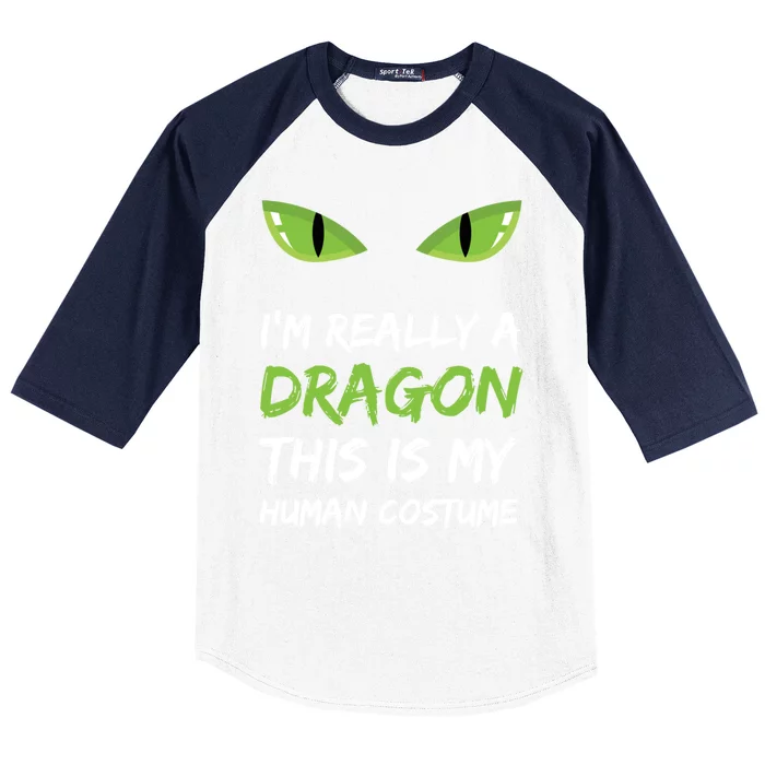 IM Really A Dragon This Is My Hu Costume Gift Cute Baseball Sleeve Shirt